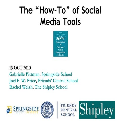 The How-To of Social Media Tools