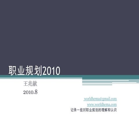 职业规划2010