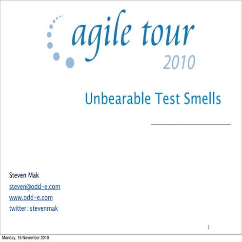Unbearable Test Code Smell