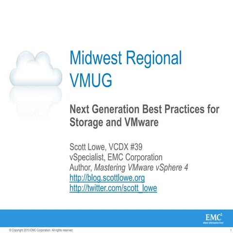 Next-Generation Best Practices for VMware and Storage