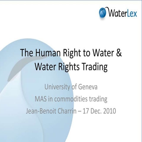 presentation on the water code of the philippines in relation to ...