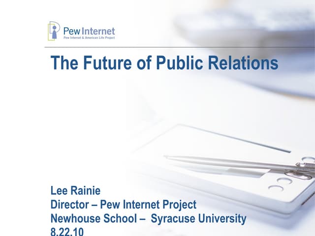 The Future of Public Relations
