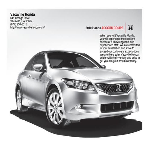 2010 Honda Accord Coupe Portland