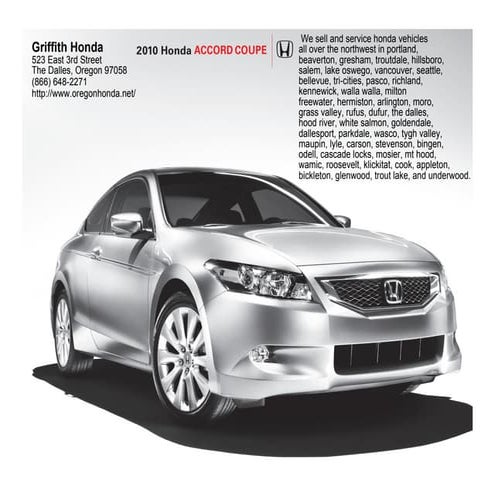 2010 Honda Accord Coupe Boston