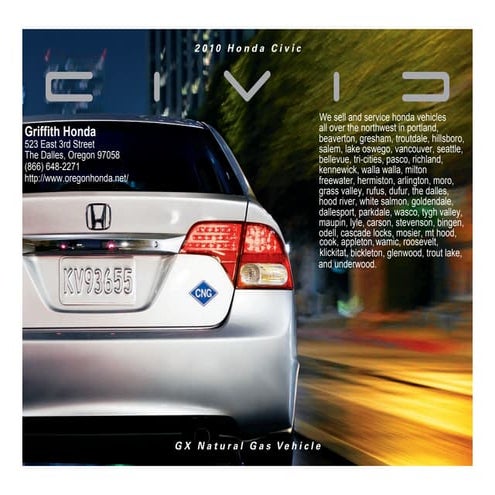 2010 Honda  Civic Gx Boston