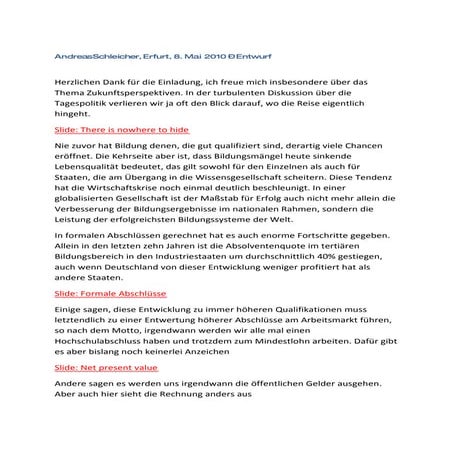 Zukunft von Bildung - Kernthesen