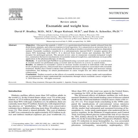 2010 exenatide and weight loss