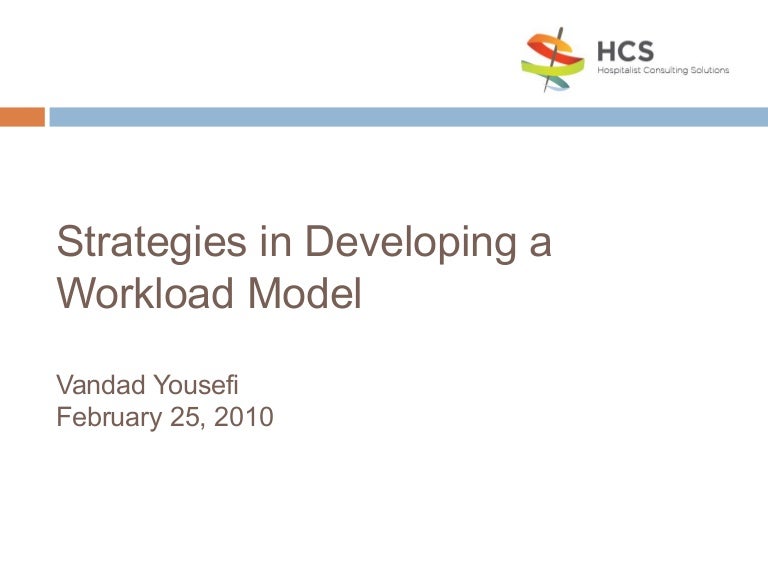 February 2010 Strategies in developing a workload model