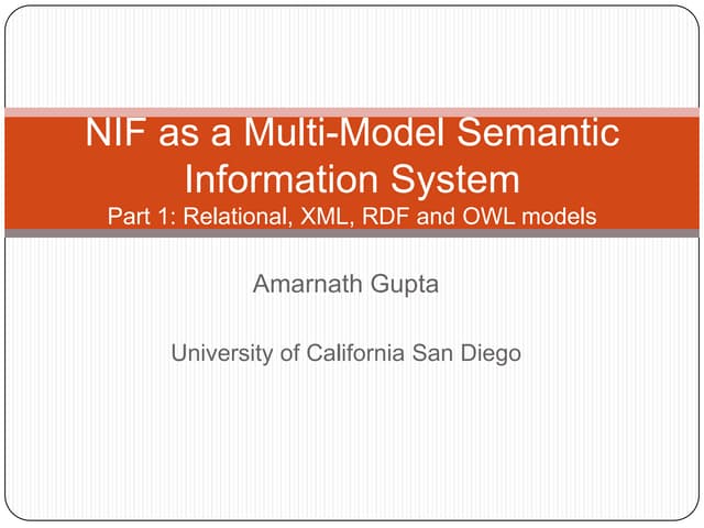 NIF as a Multi-Model Semantic Information System