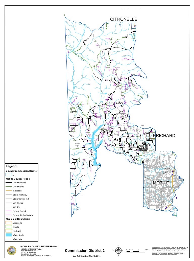 Mobile County Commission District 2 Map 2010