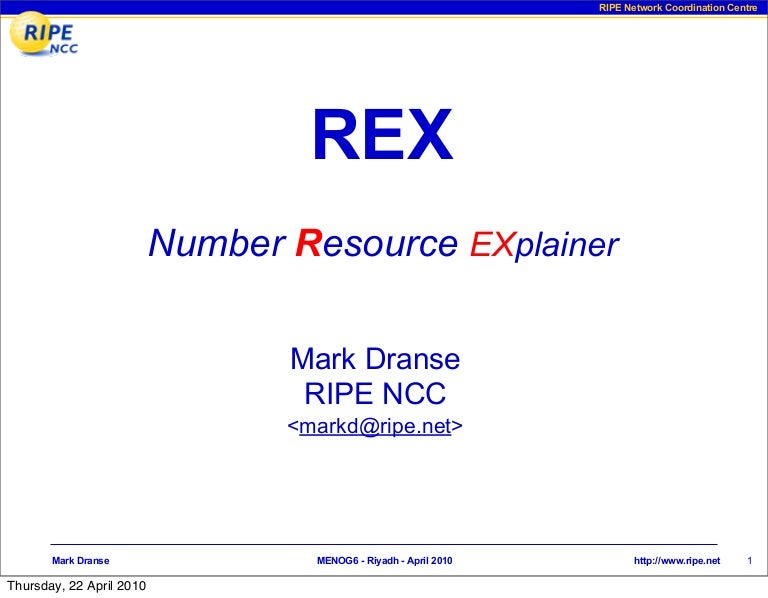 REX Number Resource Explainer