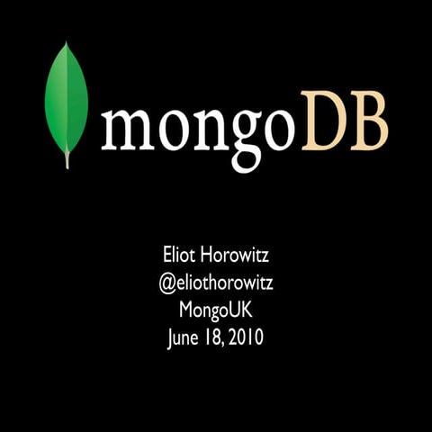 Sharding with MongoDB (Eliot Horowitz)