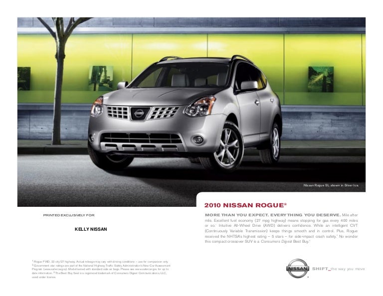 2010 Nissan Rogue Brochure from Kelly Nissan in Easton, PA