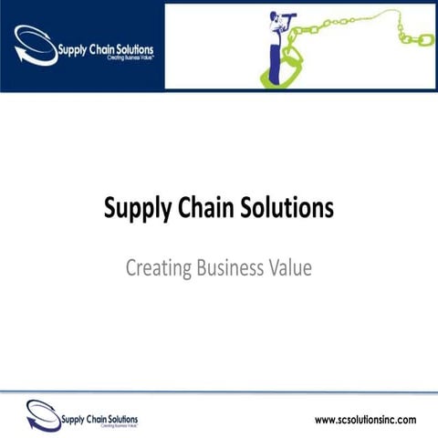 Supply Chain Solutions 2010 Capabilities