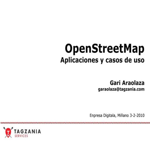 OpenStreetMap - Aplicaciones y casos de uso