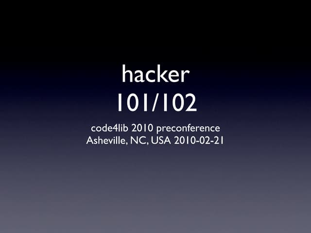 Hacker 101/102 - Introduction to Programming w/Processing