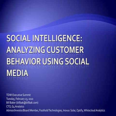 2010 02 TDWI Social Media