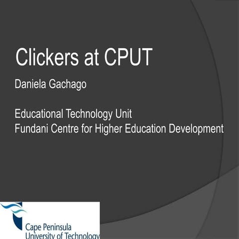 Clickers - research and practice