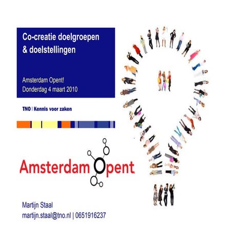 TNO Co-Creatie Workshop - Doelgroep en Doelstellingen