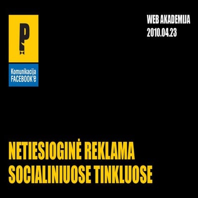 Netiesioginė reklama socialiniuose tinkluose + f8 konferencijos mini apžvalga