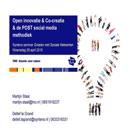 TNO open innovatie & co creatie overzicht op Syntens seminar Groeien met Soci...