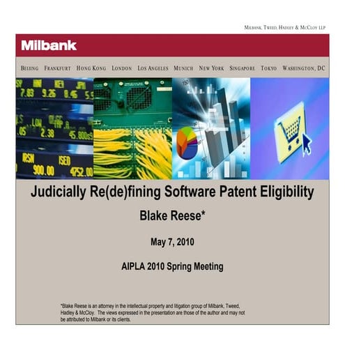 Judicially Re(De)Fining Software Patent Eligibility