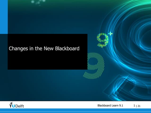20100617 Intro to Blackboard Learn 9.1