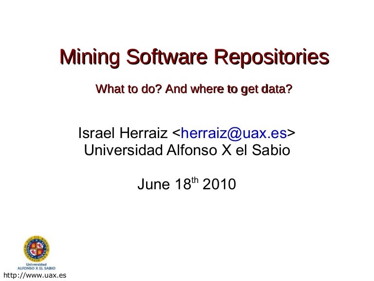Mining Software Repositories