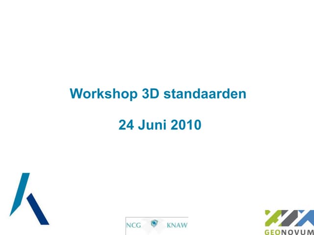3D Geo-standaarden workshop