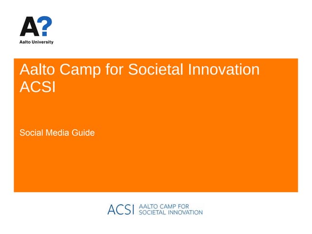 ACSI 2010 Social media guide