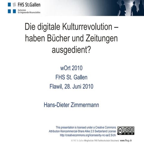 Die digitale Kulturrevolution – haben Bücher und Zeitungen  ausgedient? 