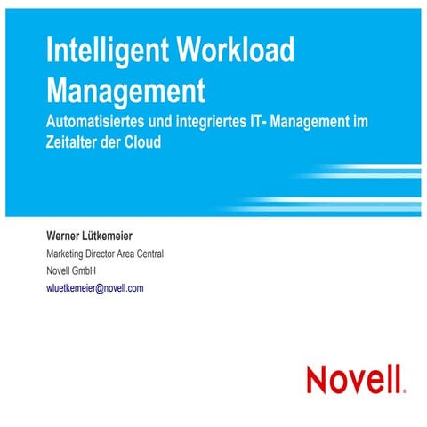 Intelligent Workload Management by Werner Lütkemeier