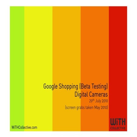 Google Shopping (Beta - Digital Camera Journey