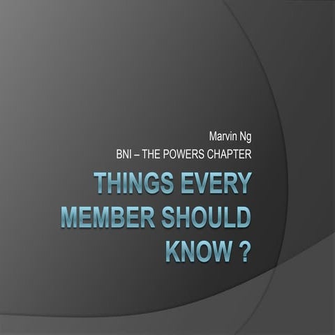 BNI 121 edu slot | PPT