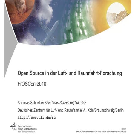 Open Source in der Luft- und Raumfahrt-Forschung