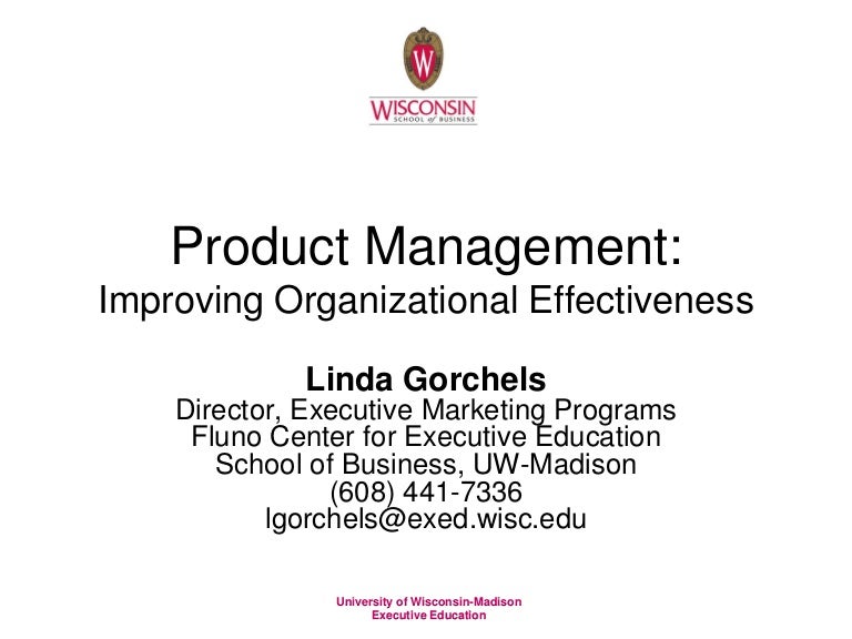 Improving Organizational Effectiveness In Product Management