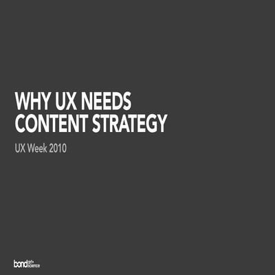 Why UX Design Needs Content Strategy