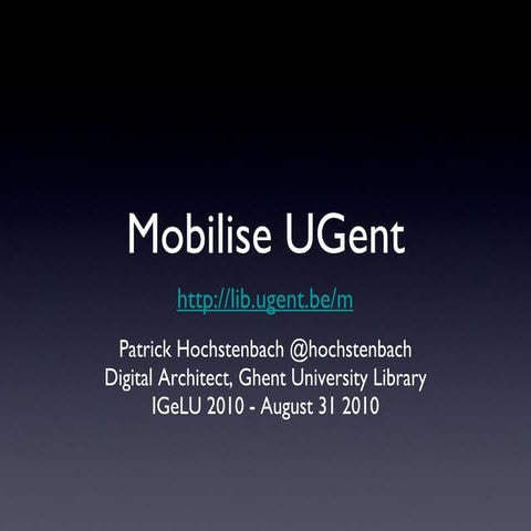 20100831 igelu mobilise_ugent
