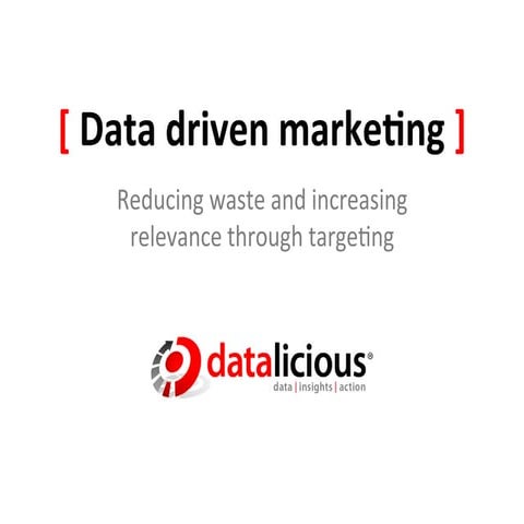 Data Driven Targeting - Behavioural Targeting