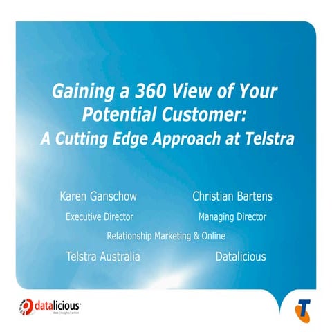 Gaining a 360 View of Your Potential Customer: A Cutting Edge Approach at Tel...