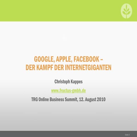 Google, Apple, Facebook - Der Kampf der Internetgiganten (pdf)