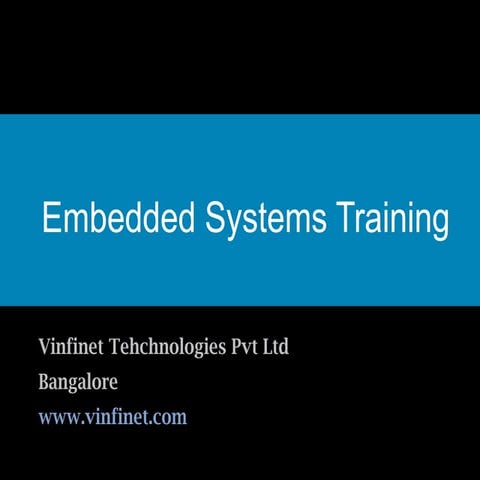 Vinfinet Training Introduction