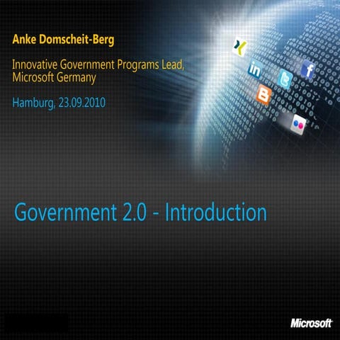 An introduction to Government 2.0, Anke Domscheit-Berg