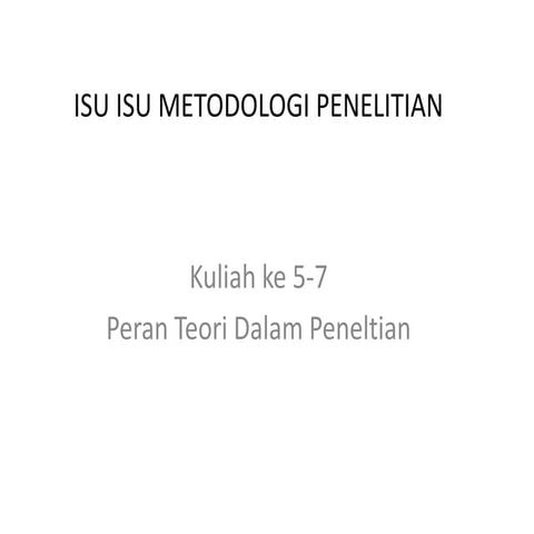 2010  1. sept kul 5-7 PPT,  PENGEMBANGAN  TEORI.pptx