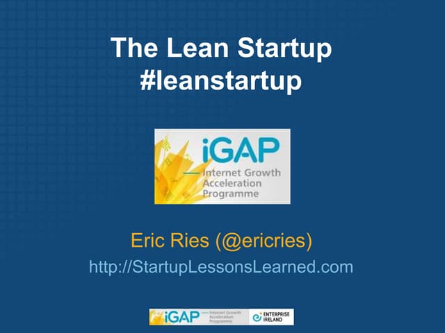 2010 10 19 the lean startup workshop for i_gap ireland