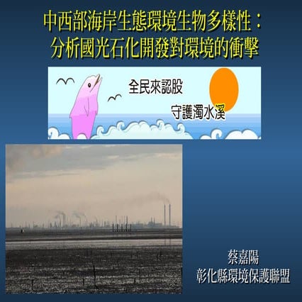 20101023和美國中海岸生態環境與國光石化開發衝擊