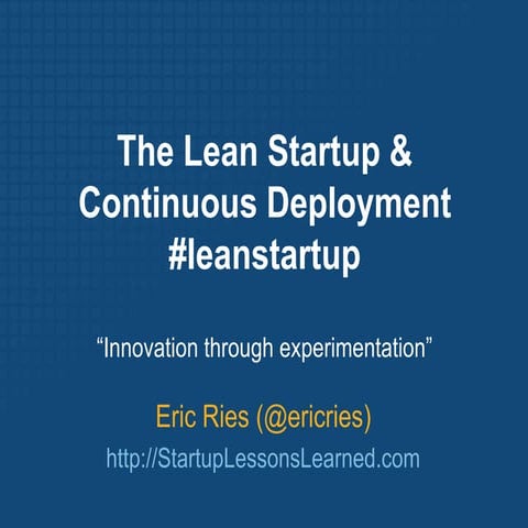 2010 10 25 lean startup for wealthfront