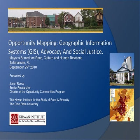 Opportunity Mapping: Geographic Information System (GIS), Advocacy And Social...