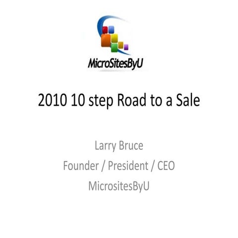 2010 10 step road to a sale