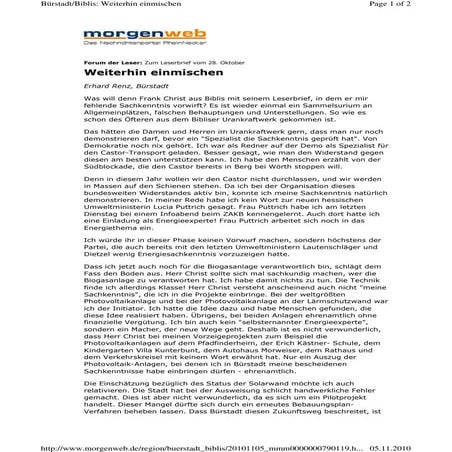 Weiterhin einmischen